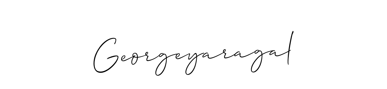 Georgeyaragal stylish signature style. Best Handwritten Sign (Allison_Script) for my name. Handwritten Signature Collection Ideas for my name Georgeyaragal. Georgeyaragal signature style 2 images and pictures png