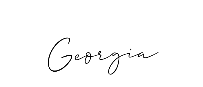 Create a beautiful signature design for name Georgia. With this signature (Allison_Script) fonts, you can make a handwritten signature for free. Georgia signature style 2 images and pictures png