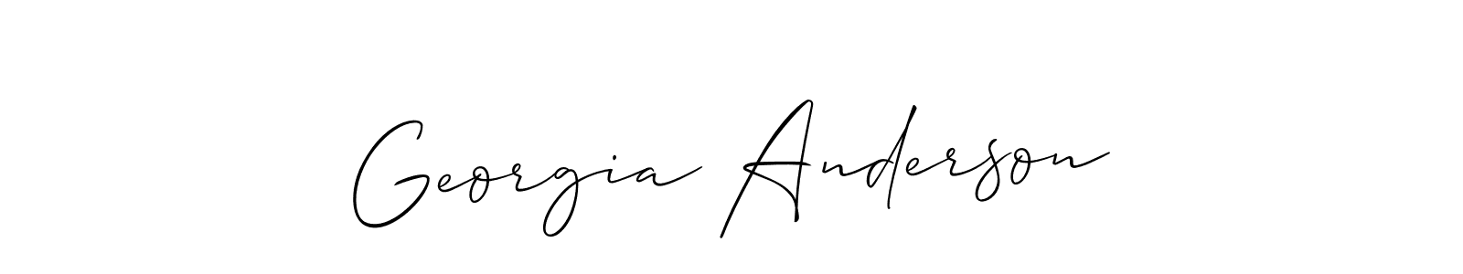 Allison_Script is a professional signature style that is perfect for those who want to add a touch of class to their signature. It is also a great choice for those who want to make their signature more unique. Get Georgia Anderson name to fancy signature for free. Georgia Anderson signature style 2 images and pictures png