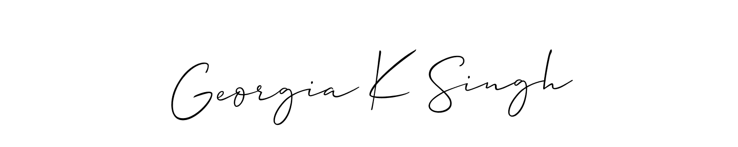 See photos of Georgia K Singh official signature by Spectra . Check more albums & portfolios. Read reviews & check more about Allison_Script font. Georgia K Singh signature style 2 images and pictures png