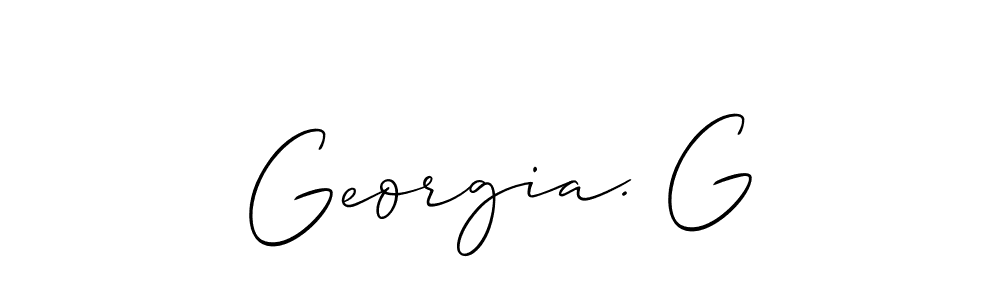 How to make Georgia. G name signature. Use Allison_Script style for creating short signs online. This is the latest handwritten sign. Georgia. G signature style 2 images and pictures png