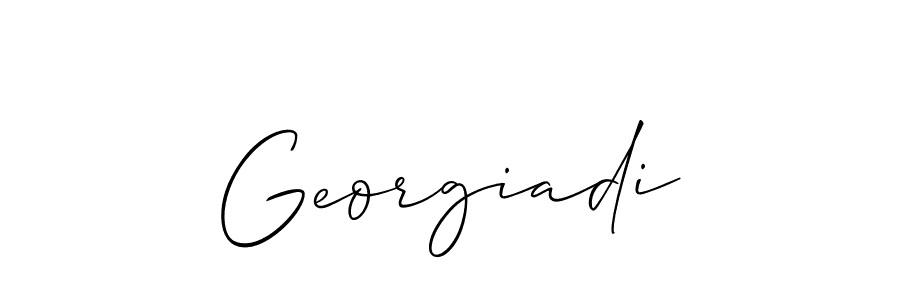 The best way (Allison_Script) to make a short signature is to pick only two or three words in your name. The name Georgiadi include a total of six letters. For converting this name. Georgiadi signature style 2 images and pictures png