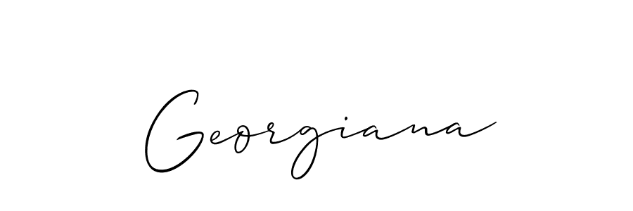 It looks lik you need a new signature style for name Georgiana. Design unique handwritten (Allison_Script) signature with our free signature maker in just a few clicks. Georgiana signature style 2 images and pictures png