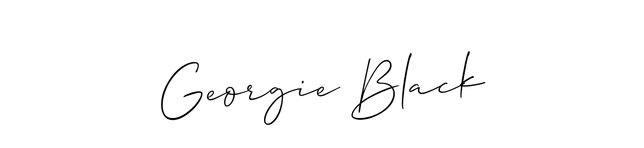 How to make Georgie Black name signature. Use Allison_Script style for creating short signs online. This is the latest handwritten sign. Georgie Black signature style 2 images and pictures png
