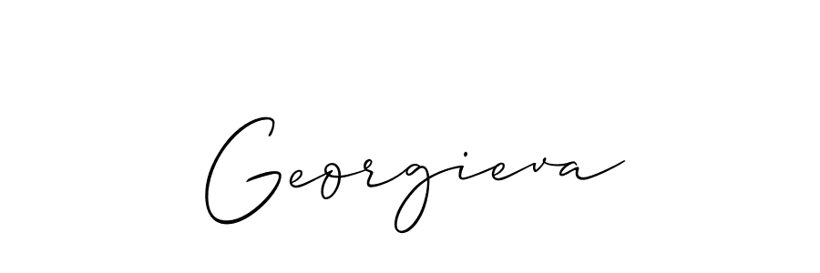 Use a signature maker to create a handwritten signature online. With this signature software, you can design (Allison_Script) your own signature for name Georgieva. Georgieva signature style 2 images and pictures png