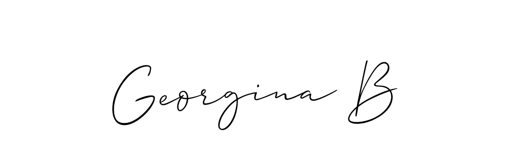 Make a beautiful signature design for name Georgina B. With this signature (Allison_Script) style, you can create a handwritten signature for free. Georgina B signature style 2 images and pictures png