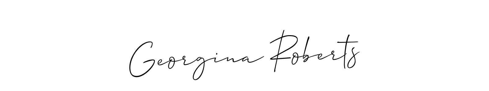 Make a beautiful signature design for name Georgina Roberts. With this signature (Allison_Script) style, you can create a handwritten signature for free. Georgina Roberts signature style 2 images and pictures png