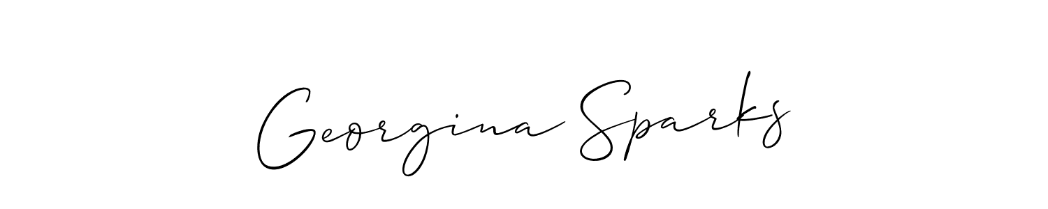 Use a signature maker to create a handwritten signature online. With this signature software, you can design (Allison_Script) your own signature for name Georgina Sparks. Georgina Sparks signature style 2 images and pictures png