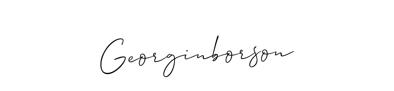 Create a beautiful signature design for name Georginborson. With this signature (Allison_Script) fonts, you can make a handwritten signature for free. Georginborson signature style 2 images and pictures png