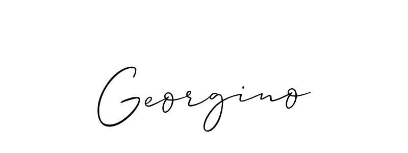 Best and Professional Signature Style for Georgino. Allison_Script Best Signature Style Collection. Georgino signature style 2 images and pictures png