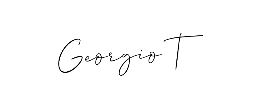 Allison_Script is a professional signature style that is perfect for those who want to add a touch of class to their signature. It is also a great choice for those who want to make their signature more unique. Get Georgio T name to fancy signature for free. Georgio T signature style 2 images and pictures png