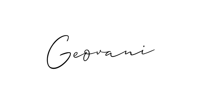 Also You can easily find your signature by using the search form. We will create Geovani name handwritten signature images for you free of cost using Allison_Script sign style. Geovani signature style 2 images and pictures png