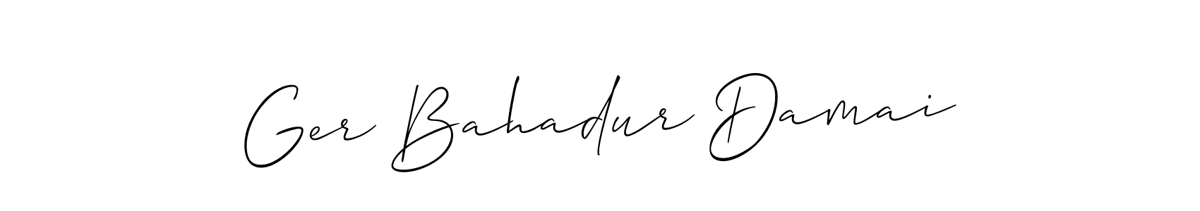 Design your own signature with our free online signature maker. With this signature software, you can create a handwritten (Allison_Script) signature for name Ger Bahadur Damai. Ger Bahadur Damai signature style 2 images and pictures png