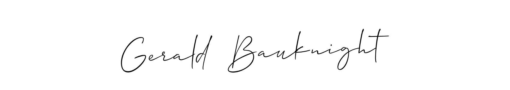 Gerald  Bauknight stylish signature style. Best Handwritten Sign (Allison_Script) for my name. Handwritten Signature Collection Ideas for my name Gerald  Bauknight. Gerald  Bauknight signature style 2 images and pictures png