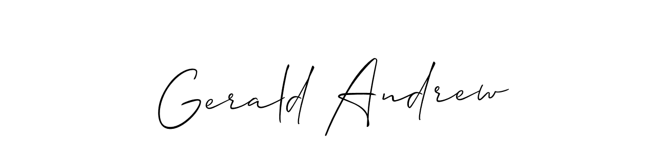 Create a beautiful signature design for name Gerald Andrew. With this signature (Allison_Script) fonts, you can make a handwritten signature for free. Gerald Andrew signature style 2 images and pictures png