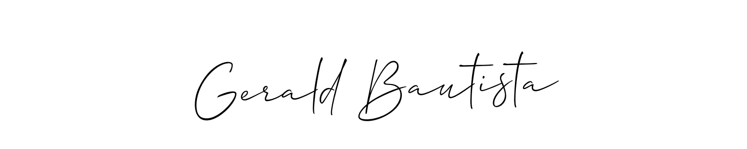 You should practise on your own different ways (Allison_Script) to write your name (Gerald Bautista) in signature. don't let someone else do it for you. Gerald Bautista signature style 2 images and pictures png