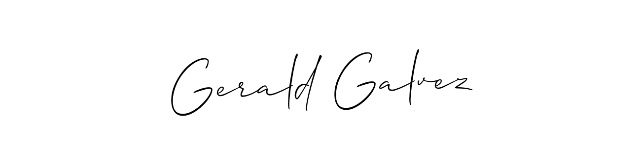 It looks lik you need a new signature style for name Gerald Galvez. Design unique handwritten (Allison_Script) signature with our free signature maker in just a few clicks. Gerald Galvez signature style 2 images and pictures png