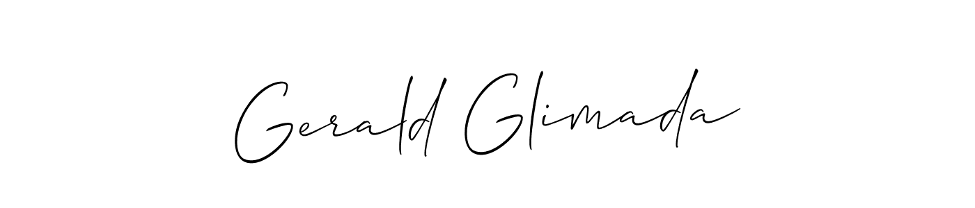 How to make Gerald Glimada name signature. Use Allison_Script style for creating short signs online. This is the latest handwritten sign. Gerald Glimada signature style 2 images and pictures png