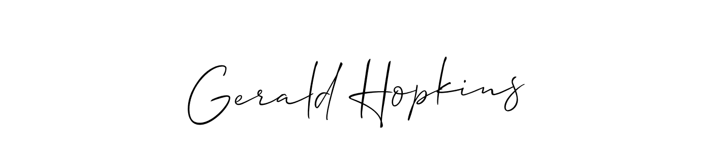 Make a short Gerald Hopkins signature style. Manage your documents anywhere anytime using Allison_Script. Create and add eSignatures, submit forms, share and send files easily. Gerald Hopkins signature style 2 images and pictures png