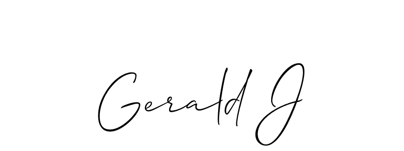 How to make Gerald J signature? Allison_Script is a professional autograph style. Create handwritten signature for Gerald J name. Gerald J signature style 2 images and pictures png