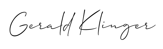 The best way (Allison_Script) to make a short signature is to pick only two or three words in your name. For converting this name Gerald Klinger. Gerald Klinger signature style 2 images and pictures png
