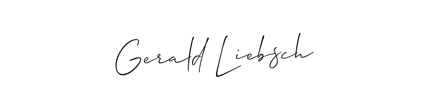 Gerald Liebsch stylish signature style. Best Handwritten Sign (Allison_Script) for my name. Handwritten Signature Collection Ideas for my name Gerald Liebsch. Gerald Liebsch signature style 2 images and pictures png