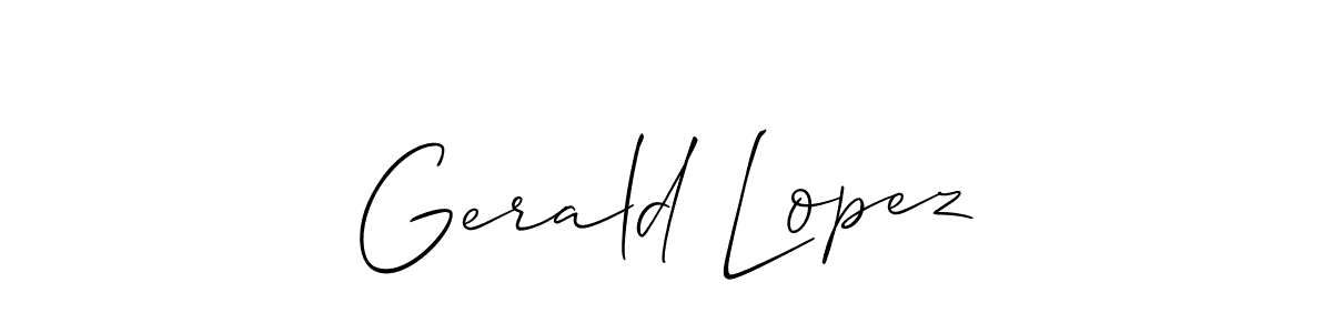 Also we have Gerald Lopez name is the best signature style. Create professional handwritten signature collection using Allison_Script autograph style. Gerald Lopez signature style 2 images and pictures png