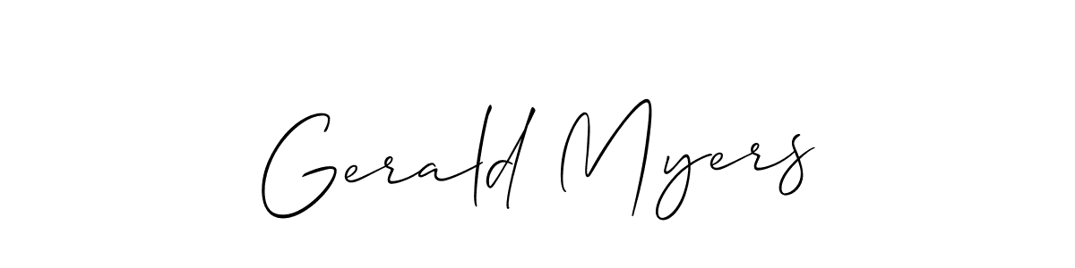 Allison_Script is a professional signature style that is perfect for those who want to add a touch of class to their signature. It is also a great choice for those who want to make their signature more unique. Get Gerald Myers name to fancy signature for free. Gerald Myers signature style 2 images and pictures png