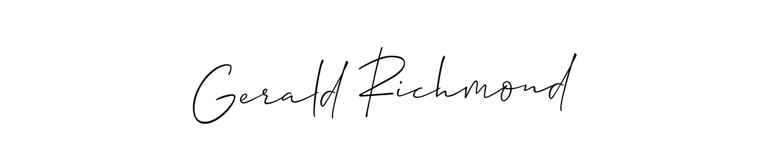Make a beautiful signature design for name Gerald Richmond. With this signature (Allison_Script) style, you can create a handwritten signature for free. Gerald Richmond signature style 2 images and pictures png