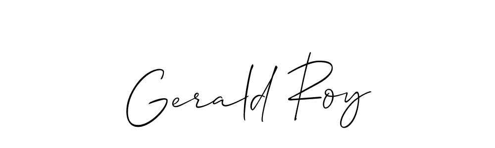 It looks lik you need a new signature style for name Gerald Roy. Design unique handwritten (Allison_Script) signature with our free signature maker in just a few clicks. Gerald Roy signature style 2 images and pictures png