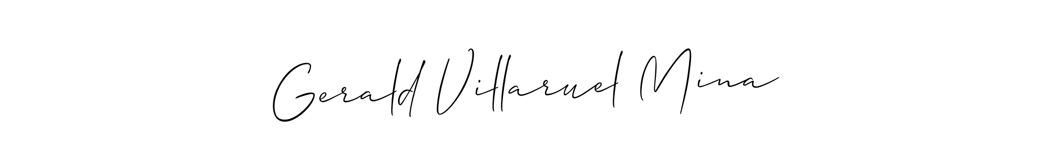 Also we have Gerald Villaruel Mina name is the best signature style. Create professional handwritten signature collection using Allison_Script autograph style. Gerald Villaruel Mina signature style 2 images and pictures png