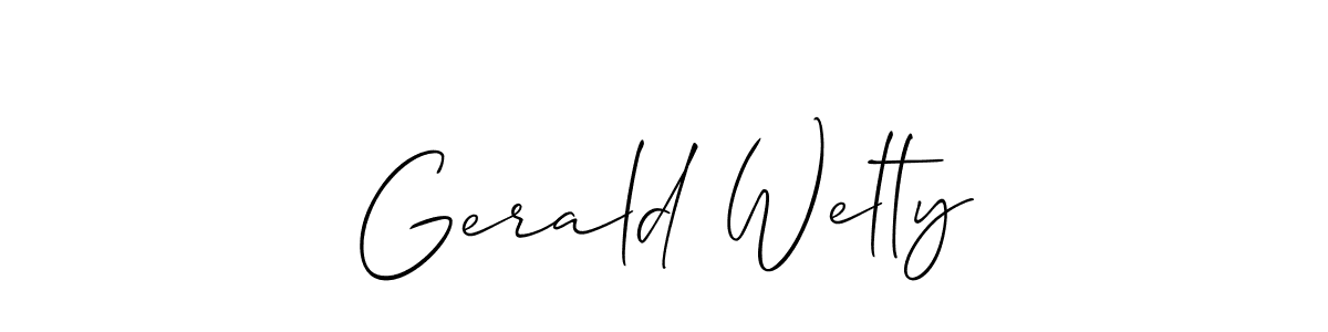 Gerald Welty stylish signature style. Best Handwritten Sign (Allison_Script) for my name. Handwritten Signature Collection Ideas for my name Gerald Welty. Gerald Welty signature style 2 images and pictures png