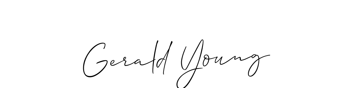 Create a beautiful signature design for name Gerald Young. With this signature (Allison_Script) fonts, you can make a handwritten signature for free. Gerald Young signature style 2 images and pictures png