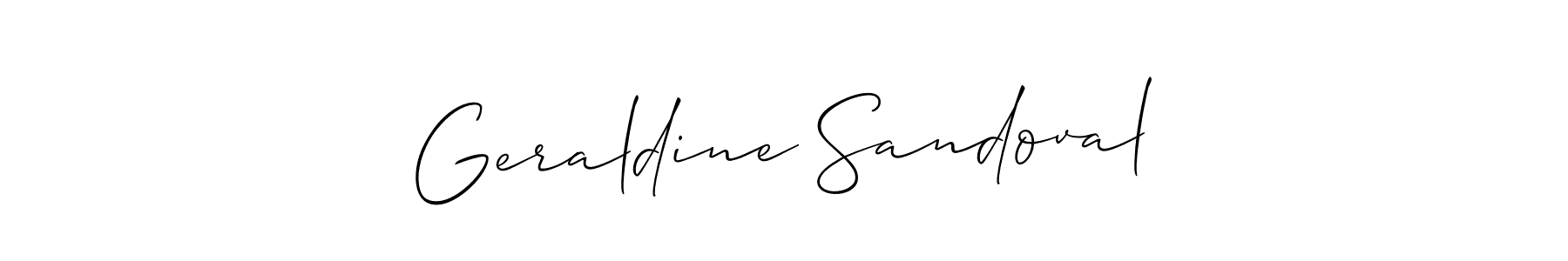 Use a signature maker to create a handwritten signature online. With this signature software, you can design (Allison_Script) your own signature for name Geraldine Sandoval. Geraldine Sandoval signature style 2 images and pictures png