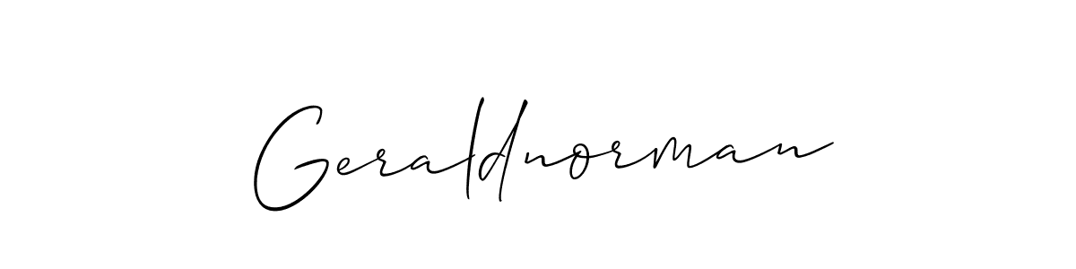 Use a signature maker to create a handwritten signature online. With this signature software, you can design (Allison_Script) your own signature for name Geraldnorman. Geraldnorman signature style 2 images and pictures png