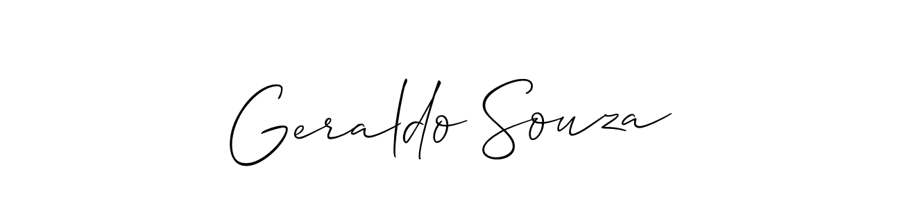 Create a beautiful signature design for name Geraldo Souza. With this signature (Allison_Script) fonts, you can make a handwritten signature for free. Geraldo Souza signature style 2 images and pictures png