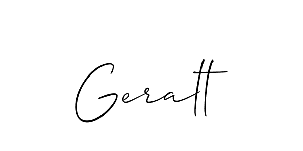 Create a beautiful signature design for name Geralt. With this signature (Allison_Script) fonts, you can make a handwritten signature for free. Geralt signature style 2 images and pictures png