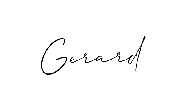 Use a signature maker to create a handwritten signature online. With this signature software, you can design (Allison_Script) your own signature for name Gerard. Gerard signature style 2 images and pictures png