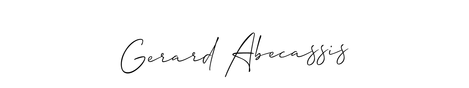 Make a beautiful signature design for name Gerard Abecassis. With this signature (Allison_Script) style, you can create a handwritten signature for free. Gerard Abecassis signature style 2 images and pictures png