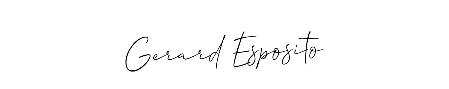 Make a beautiful signature design for name Gerard Esposito. With this signature (Allison_Script) style, you can create a handwritten signature for free. Gerard Esposito signature style 2 images and pictures png