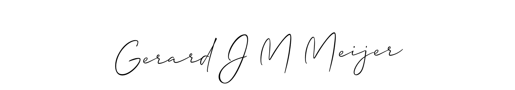 You should practise on your own different ways (Allison_Script) to write your name (Gerard J M Meijer) in signature. don't let someone else do it for you. Gerard J M Meijer signature style 2 images and pictures png
