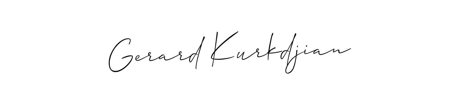 How to make Gerard Kurkdjian name signature. Use Allison_Script style for creating short signs online. This is the latest handwritten sign. Gerard Kurkdjian signature style 2 images and pictures png