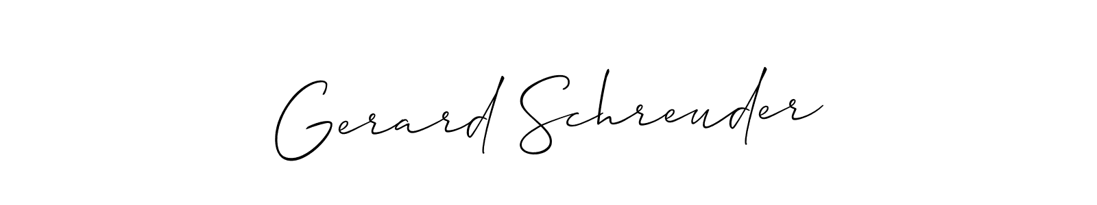 How to make Gerard Schreuder name signature. Use Allison_Script style for creating short signs online. This is the latest handwritten sign. Gerard Schreuder signature style 2 images and pictures png