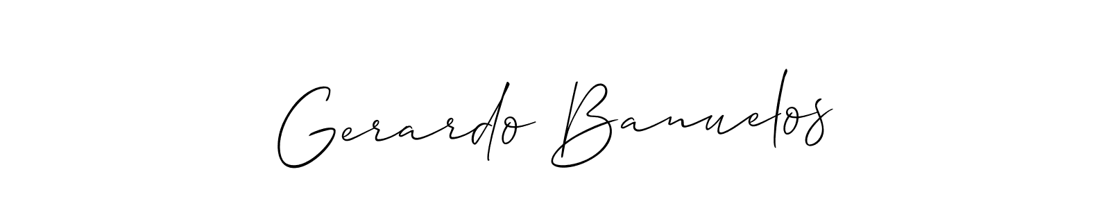 How to make Gerardo Banuelos name signature. Use Allison_Script style for creating short signs online. This is the latest handwritten sign. Gerardo Banuelos signature style 2 images and pictures png