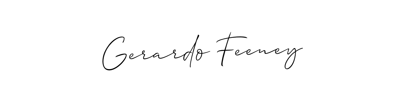 Create a beautiful signature design for name Gerardo Feeney. With this signature (Allison_Script) fonts, you can make a handwritten signature for free. Gerardo Feeney signature style 2 images and pictures png