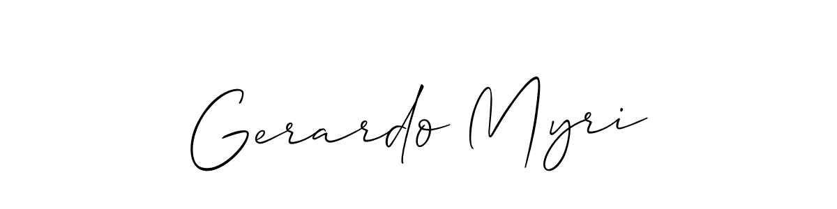 Also we have Gerardo Myri name is the best signature style. Create professional handwritten signature collection using Allison_Script autograph style. Gerardo Myri signature style 2 images and pictures png