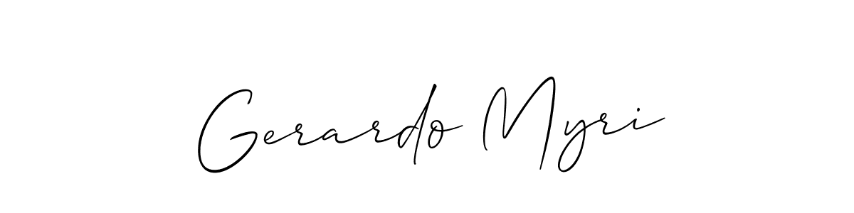 Also we have Gerardo Myri name is the best signature style. Create professional handwritten signature collection using Allison_Script autograph style. Gerardo Myri signature style 2 images and pictures png