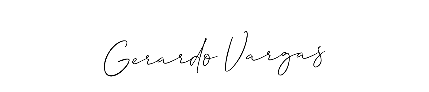 It looks lik you need a new signature style for name Gerardo Vargas. Design unique handwritten (Allison_Script) signature with our free signature maker in just a few clicks. Gerardo Vargas signature style 2 images and pictures png