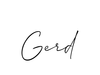 Create a beautiful signature design for name Gerd. With this signature (Allison_Script) fonts, you can make a handwritten signature for free. Gerd signature style 2 images and pictures png