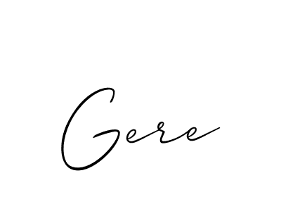 You should practise on your own different ways (Allison_Script) to write your name (Gere) in signature. don't let someone else do it for you. Gere signature style 2 images and pictures png